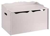 Amazon Basics Boîte à jouets en bois, gris, 76.2 x 45.7 x 48.3 cm