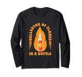 Flames Bottle Spicy Food Hot Chili Sauce Red Pepper Jalapeno Long Sleeve T-Shirt