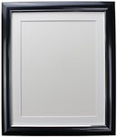 FRAMES BY POST Soda Picture Photo Frame, Plastic, Charcoal with White Mount, 60 x 80 Image Size 50 x 70 cm