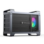 Yottamaster Boîtier de Disque Dur Raid à 4 Baies, Axé sur Le Jeu RGB Boitier Multi Disque Dur pour HDD/SSD de 3,5"/ 2,5", Support Raid 0/1/3/5/10/JBOD (SPAN)/Cloner/PM, Ventilateur de 80 mm [DF4RU3]