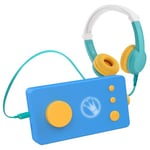 Lunii- Pack de Voyage Ma Fabrique Bleue Boîte Casque Octave Enfant-Livre Audio de 24 Histoires interactives Inclus-Nouveau Modèle, 3760361142210, Bleu