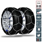 Polaire - Chaine neige 9mm pneu 195/60R16 montage rapide sécurité garantie - Argent