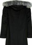 Saint Jacques Long Coat Blur Fox Fur Wool Cashmere Jacket Parka 44 XXL