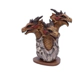 Nemesis Now Legend of The Ghidorah Figurine de Dragon à Trois têtes en résine Marron 30 cm