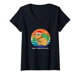 Womens Christmas Capybara Dont Worry Be Capy V-Neck T-Shirt