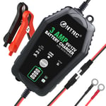 HTRC-Chargeur de batterie intelligent entièrement automatique,mainteneur pour voiture,moto,trickle,batterie au lithium,veFePO4,plomb-acide,3000mA,6V,12V - Type EU-Plug