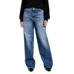 Lee Women's Rider Loose Jeans, Blue Flame, 28W x 33L