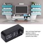 New B126 BT Clock Speaker Adjustable Alarm Clock Radio With LED(Black )