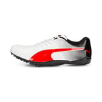 PUMA Mixte Evospeed Prep Sprint 3 Chaussure d'athlétisme, Blanc Noir Rouge, 37.5 EU