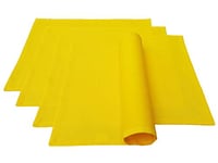 Lemos Home Lot de 4 Sets de Table Environ 46 x 36 cm en Coton Plusieurs Couleurs (Jaune)