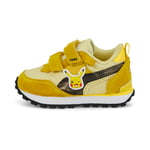 Puma Unisex Baby Infant x POKÉMON Rider FV Pikachu Trainers - Yellow material_Synthetic - Size UK 8.5 Infant