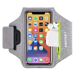 Brassard de Sport pour téléphone Portable - Résistant à l'eau - avec écouteurs TWS - Poche pour clés - pour Galaxy S20 S10 - pour Coureurs, Gym, Jogging, vélo, Course à Pied