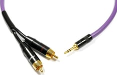 Kabel Melodika Jack 3.5Mm - Rca (Cinch) X2 15M Fioletowy