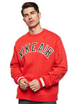 Nike Mens' Nike Sportswear Air Crew Fleece Long Sleeved T-Shirt, University red, XL