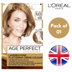 L'Oreal Excellence Age Perfect 6.03 Light Golden Brown Hair Dye - Pack of 1 to 3