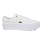 Lacoste Ziane Platform 123 1 CFA Womens White Trainers - Size UK 4.5