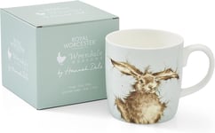 Portmeirion Home & Gifts Wrendale Brained (Hare) Single Mug, Bone China, Multi-C