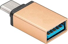 Premium Cord OTG Adaptateur USB 3,1 connecteur C/mâle vers USB 3.0 A/Femelle Doré