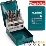 Makita Drill Bit Set HSS Metal Wood Masonry Bits in Metal Case 18pc D-47173