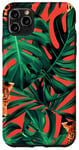 Coque pour iPhone 11 Pro Max Green Pop Art Tropical Red Leopard Phone Pattern Guépard