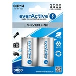 2x Piles batterie EverActive R14 / C 3500mAh