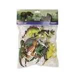 PETERKIN CLASSICS | Dinosaur World 8-Piece Set | 12-13cm Toy Figures | Dilophosaurus, Stegosaurus, Parasaurolophus, Brachiosaurus, Trachodon, T-Rex, Triceratops, Raptor | Roleplay Toys | Ages 3+