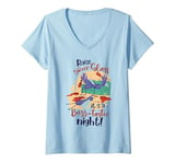 Womens Raise your glass, it’s a buzz-tastic night! V-Neck T-Shirt