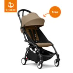 Stokke® Barnvagn YOYO³ black inkl. 6+ Färgklädsel Toffee