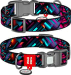 Halsband Wau Hund Halsband Nylon Med Adressa Qr 25Mm/37-58Cm Obegränsat Ord