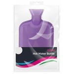 Quality 2 Litre Hot Water Bottle Natural Ribbed Rubber BS Standards in Purple