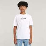 Kids T-Shirt Loose Logo - White - boys