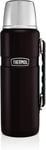 Thermos 190754 Stainless King Flask, Stainless Steel, Matt Black, 1.2 L