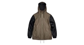 Veste unisexe rains storm breaker black wood marron noir