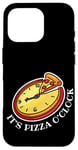 Coque pour iPhone 16 Pro Horloge Pizza Temps Mangez Plus De Pizza Fun Horloge