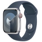 Sport Band pour Apple Watch Series 1 á 9 / SE (38/40/41 mm) | Series 10 (42 mm) - Taille S/M - Storm Blue - Neuf