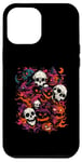 Coque pour iPhone 14 Plus Crânes et citrouilles Inferno Halloween Chaos