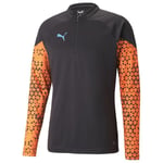 PUMA Treningsgenser IndividualCUP 1/4 Glidelås - Sort/Oransje, størrelse 3XL