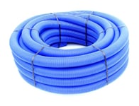 Gaine TPC annelée-lisse bleue EAU Ø90 en 50m avec tire-fil