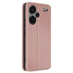 Avizar Folio case for Redmi Note 13 Pro Plus Multifunction, Rose Gold