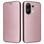 Xiaomi Redmi Note 13 4G Fodral Kolfibertextur Roseguld