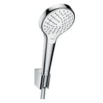 hansgrohe Croma Select S Ensemble support mural et douchette Vario avec flexible de douche 160 cm, blanc/chromé, 26411400