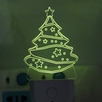 JY Xmas Tree LED Night Light Dusk To Dawn Sensor Plug And Play Energy Saving RGB