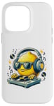 Coque pour iPhone 14 Pro Max Cool Lemon DJ Casque audio