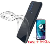 Silicone Case for Motorola Moto G71 5G Bag Bumper Cover + 9H Protection Glass