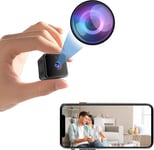 Mini Caméra 4K Surveillance WiFi sans Fil Batterie,Webcam de Vision Nocturne Super Infrarouge,Enregistrement à Détection de Mouvement,Caméras Espion,Extérieure/Intérieure,SD/Cloud