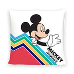 Disney Home Mickey Mouse Coussin décoratif avec Rembourrage et Fermeture éclair, 40 x 40 cm, avec Rembourrage, Superbe Coussin décoratif pour canapé, Salon et Chambre à Coucher