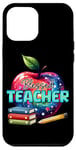 Coque pour iPhone 12 Pro Max Conception de livres Apple Pencil Blessed Teacher