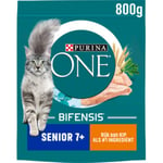 PURINA ONE Senior avec Poulet Nourriture pour Chat 800g (4 Sac; 3,2kg)