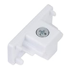 White 240V Single Circuit Track Dead End Accessory Track Lighting