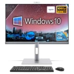 SIMPLETEK - Ordinateur tout-en-un i7 24" Full HD tactile | 4 Go de RAM SSD 240 Go Windows 10 Pro | PC fixe tout-en-un avec support VESA et Webcam